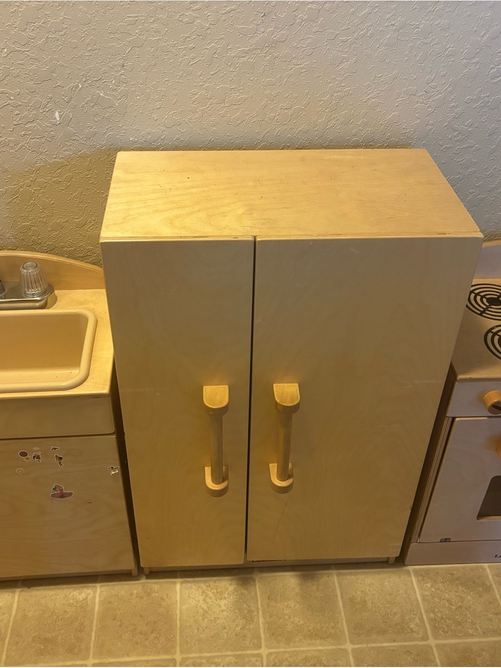 Natural Wood Storage Cabinet - Light Wood Finish